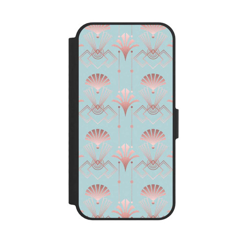 Apple iPhone 16e NIVOflip Art Deco Rose Gold Elegance Blue