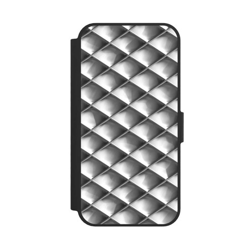 Apple iPhone 16e NIVOflip Glamour Silver Squares