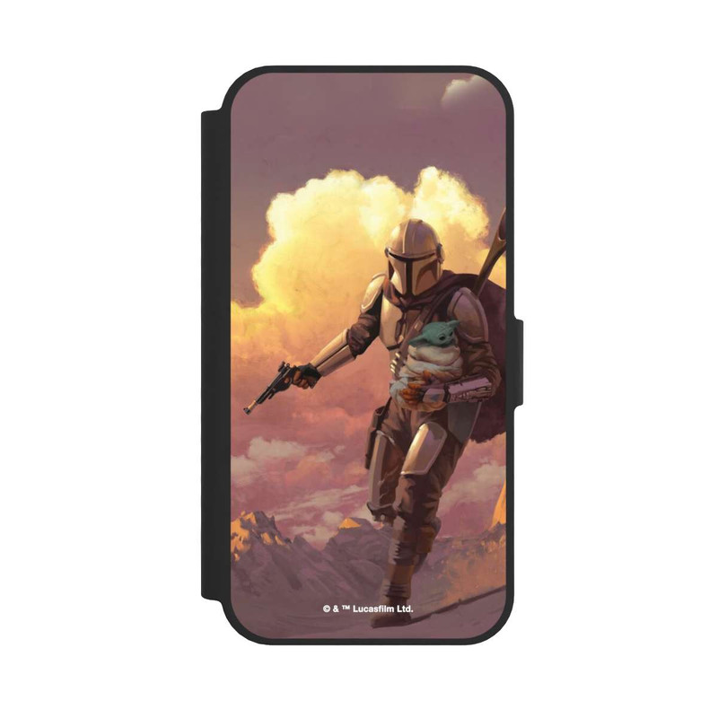 iPhone 16e NIVOflip Der Mandalorianer und Grogu Sonnenguntergang Wolken