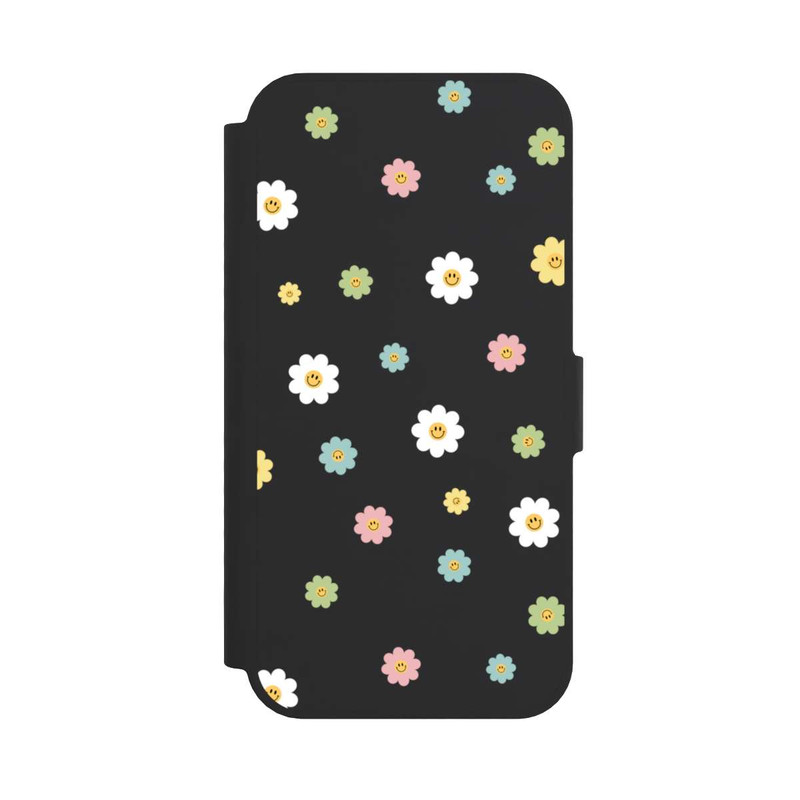 iPhone 16e NIVOflip Flower Power klein transparent