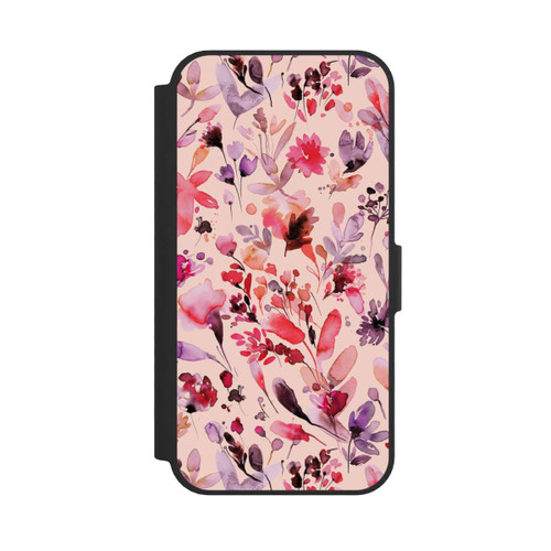 Apple iPhone 16e NIVOflip Künstlerische Blumen Viva Magenta