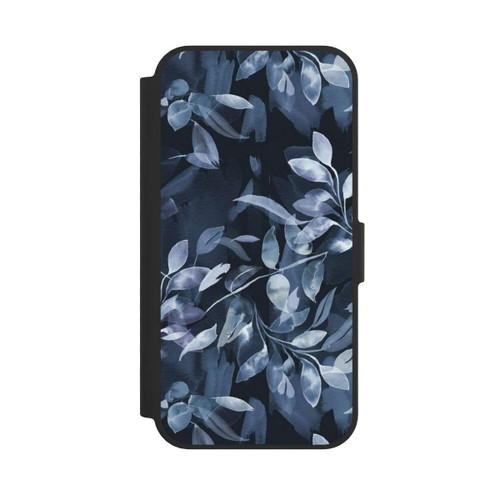 Apple iPhone 16e NIVOflip Watercolor Mystic Leaves Navy