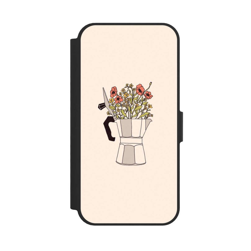 iPhone 16e NIVOflip Moka Blumen
