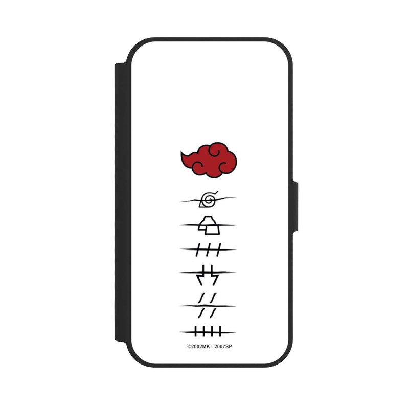 iPhone 16e NIVOflip Akatsuki Mitgliedersymbole Weiß
