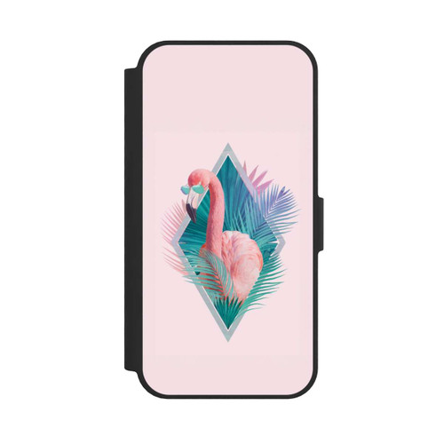 Apple iPhone 16e NIVOflip Tropical Leaves Flamingo