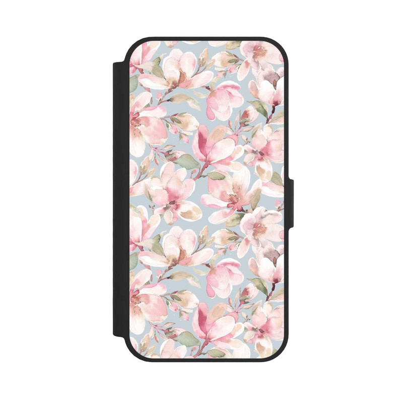 iPhone 16e NIVOflip Magnolien Blumen Pastellrosa