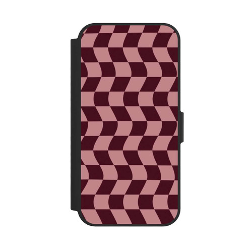 Apple iPhone 16e NIVOflip Schachbrett Rot-Rosa