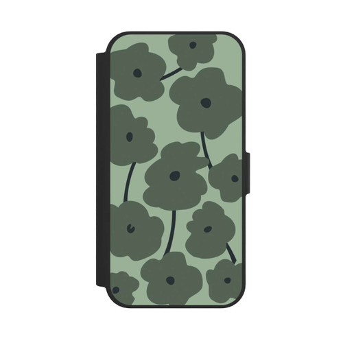 Apple iPhone 16e NIVOflip Fleurs Minimalistes Vertes