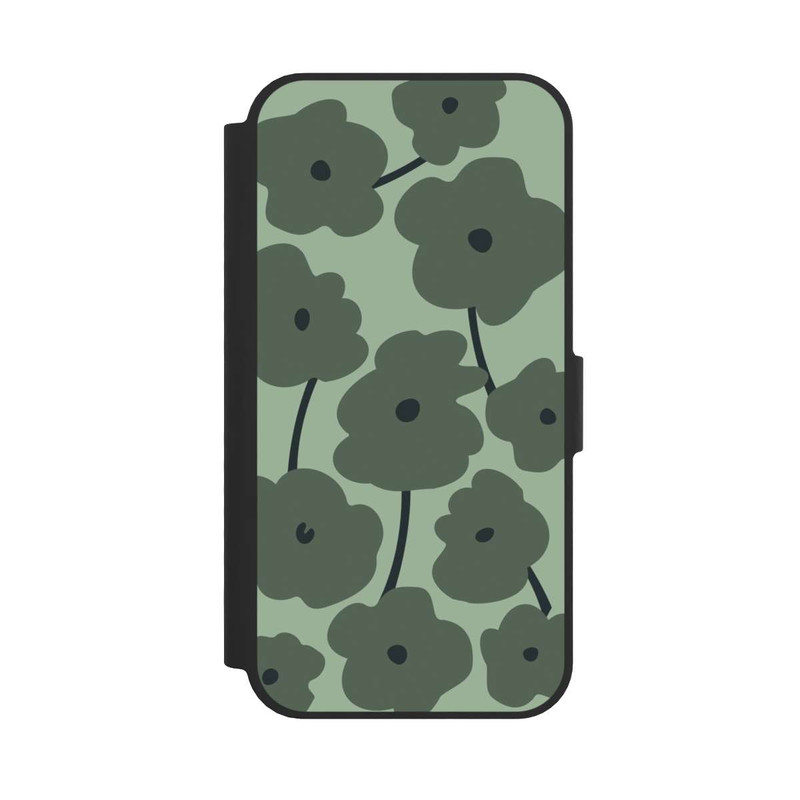 iPhone 16e NIVOflip Fleurs Minimalistes Vertes
