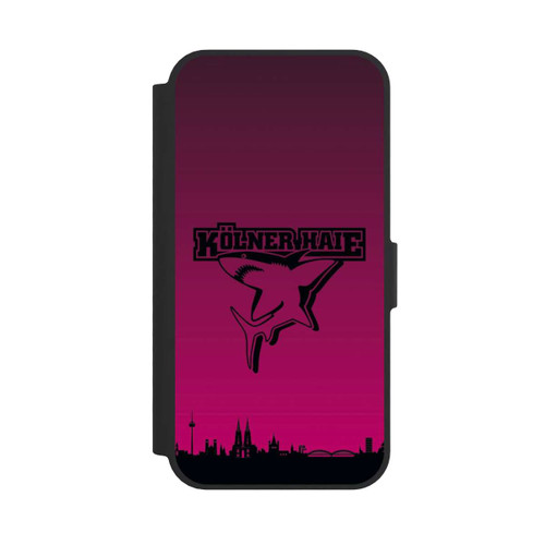 Apple iPhone 16e NIVOflip Kölner Haie Skyline Pink