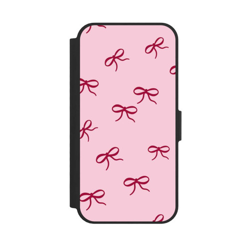 Apple iPhone 16e NIVOflip Schleifen Pattern Rot Pink