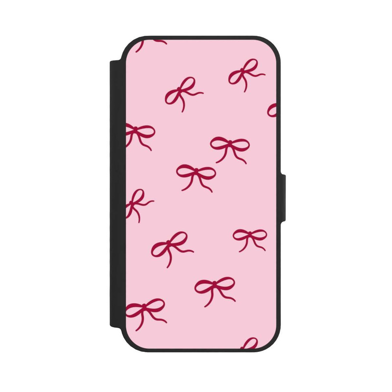 iPhone 16e NIVOflip Schleifen Muster Rot Pink