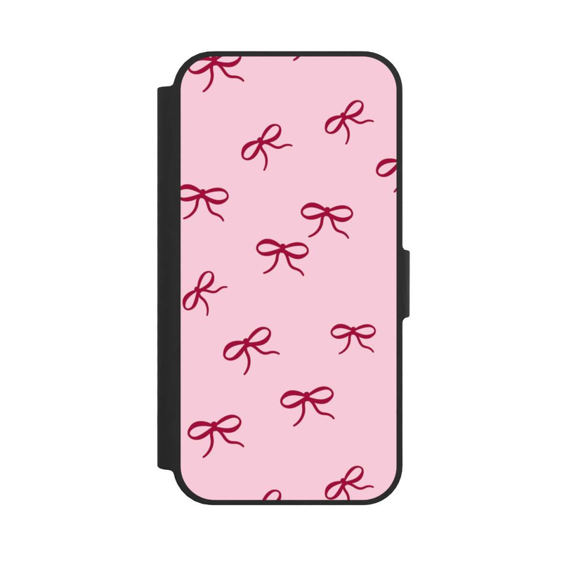 iPhone 16e NIVOflip Schleifen Muster Rot Pink