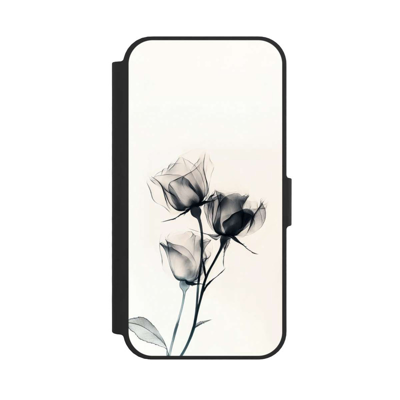 iPhone 16e NIVOflip Schwarze Blume