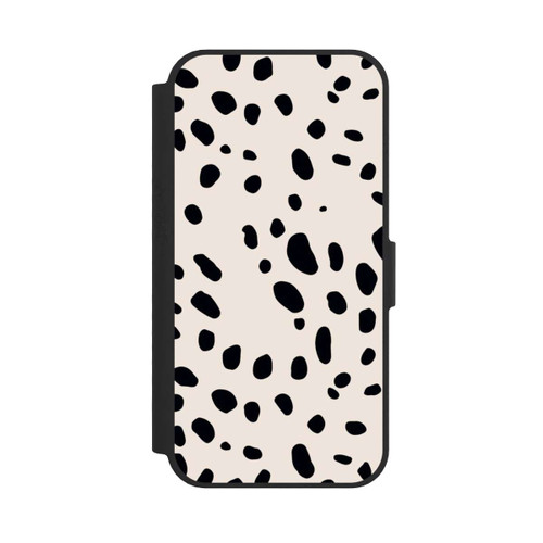 Apple iPhone 16e NIVOflip Tiermuster Gepard Schwarz