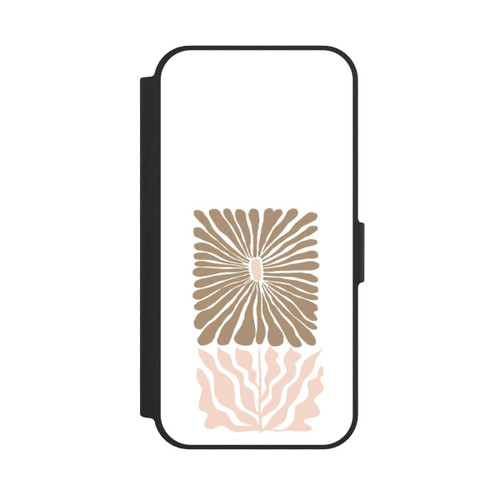 Apple iPhone 16e NIVOflip Eckige Blume Hellbraun