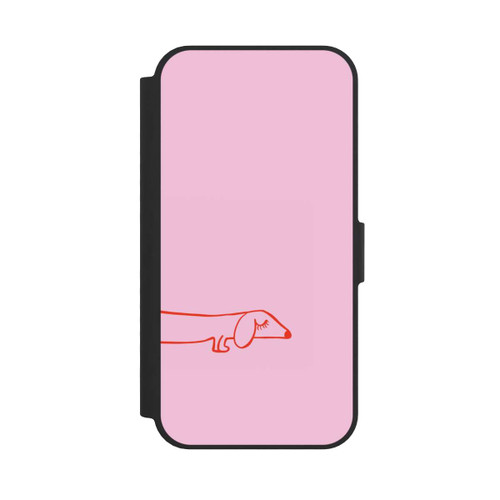 Apple iPhone 16e NIVOflip Dachshund Illustration Pink
