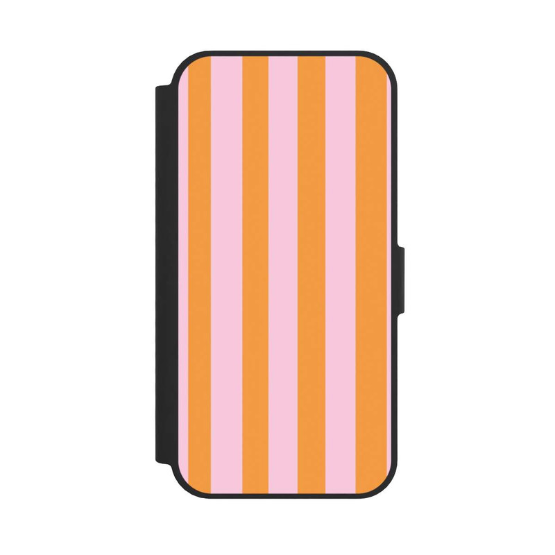 iPhone 16e NIVOflip Orange Rosa Streifen