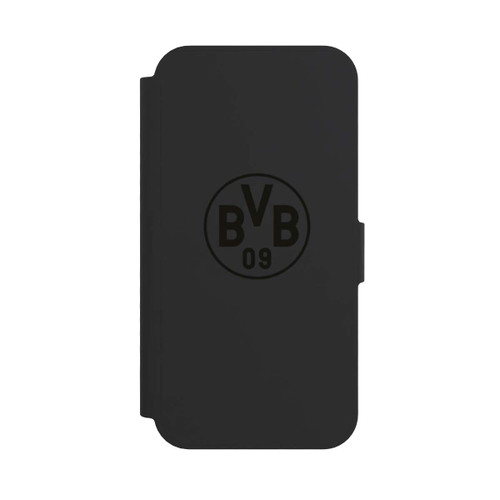 Apple iPhone 16e NIVOflip BVB Logo Schwarz Transparent