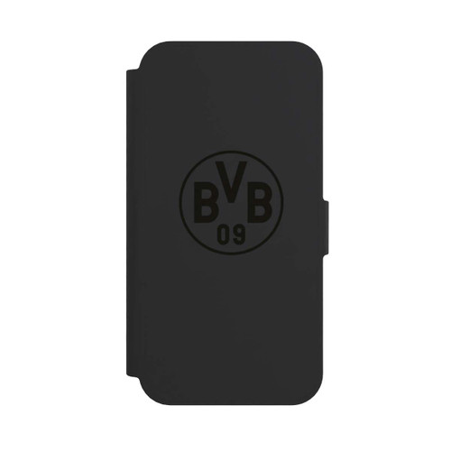 Apple iPhone 16e NIVOflip BVB Logo Schwarz Transparent