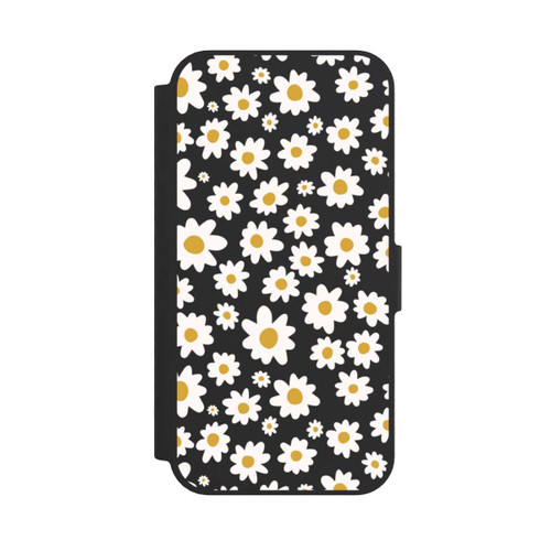 Apple iPhone 16e NIVOflip Daisy Flower Seamless Pattern Transparent