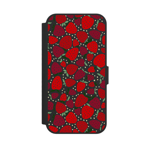 Apple iPhone 16e NIVOflip Erdbeermuster Comic Transparent