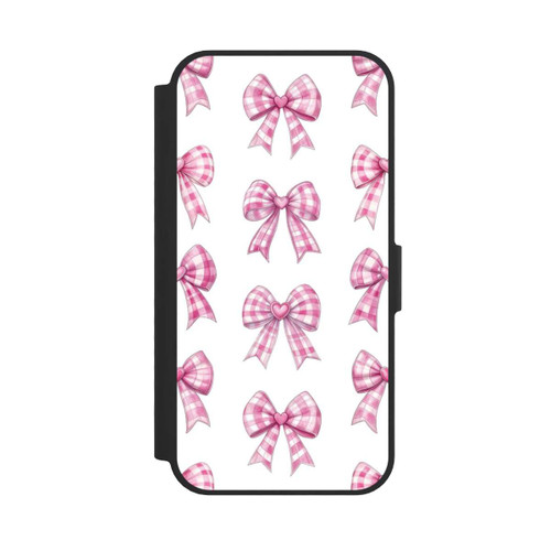 Apple iPhone 16e NIVOflip Pink Gingham Hearts and Bows