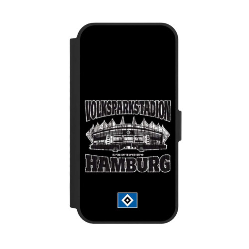 Apple iPhone 16e NIVOflip HSV Volksparkstadion Schwarz