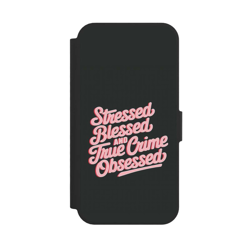 iPhone 16e NIVOflip Stressed Blessed and True Crime Obsessed