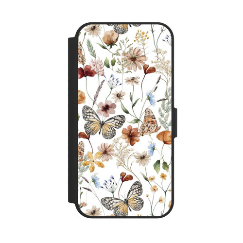 Apple iPhone 16e NIVOflip Wildflowers and Butterflies Pattern