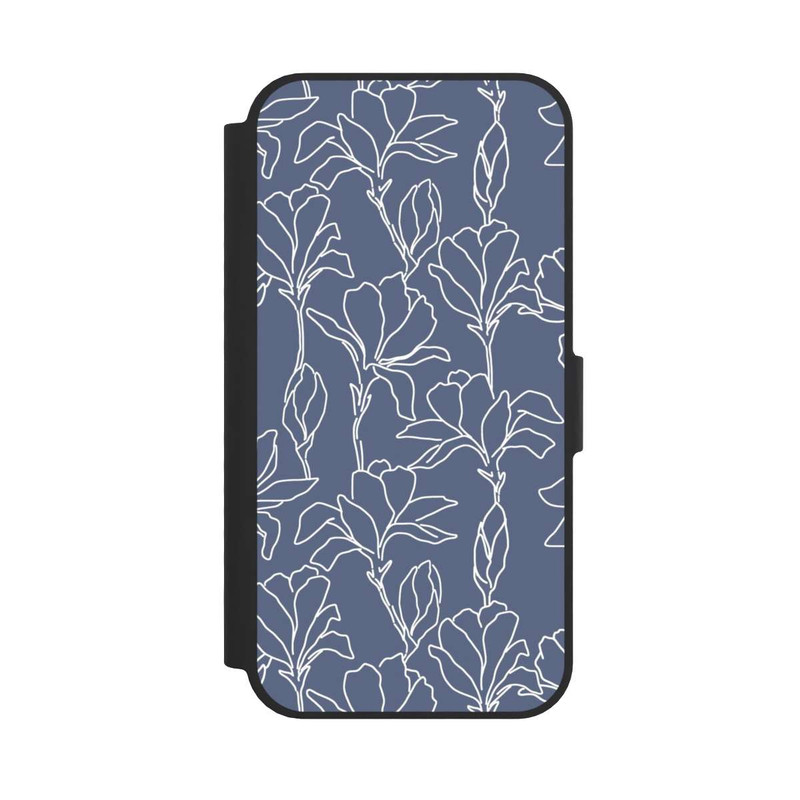 iPhone 16e NIVOflip Flower Silhouettes on Blue