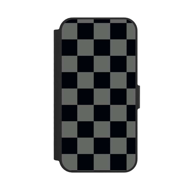 iPhone 16e NIVOflip Schachbrett Schwarz Grau