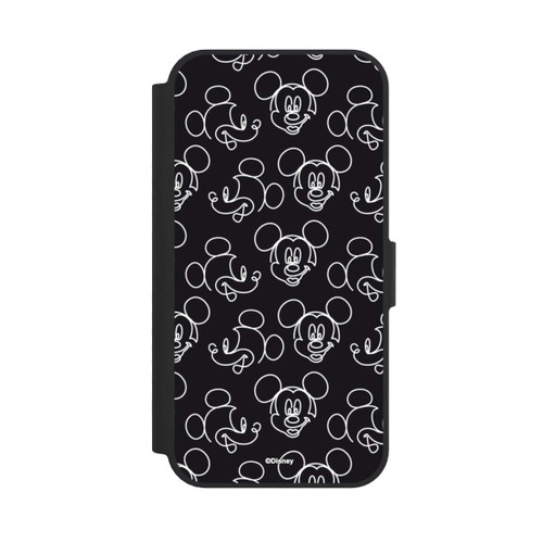 Apple iPhone 16e NIVOflip Disney Mickey Muster Schwarz