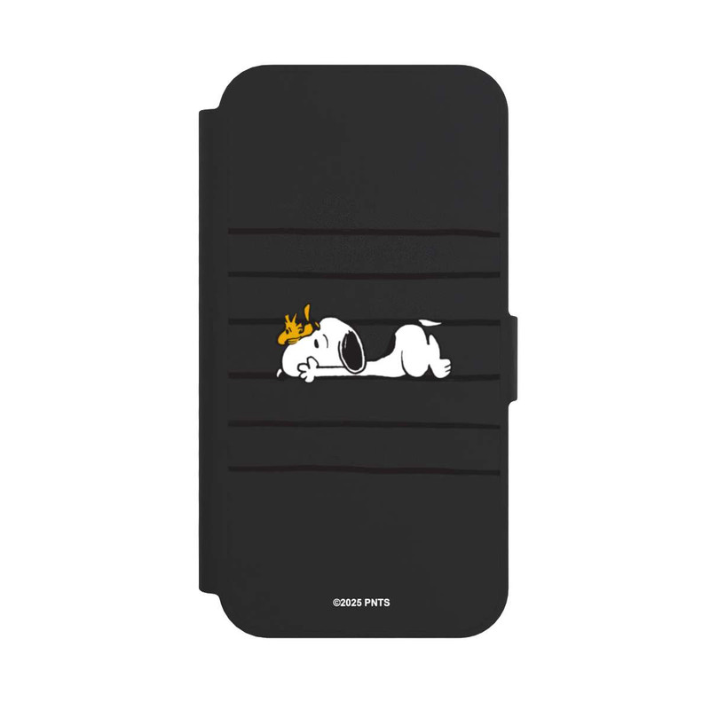 iPhone 16e NIVOflip Snoopy Woodstock Streifen Peanuts Transparent