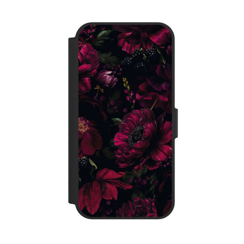 Apple iPhone 16e NIVOflip Dunkle Rote Blumen Liebe