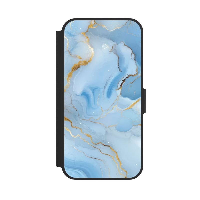 iPhone 16e NIVOflip Blue Marble Goldprint