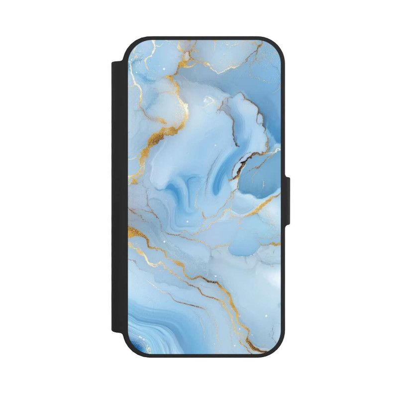 iPhone 16e NIVOflip Blue Marble Goldprint