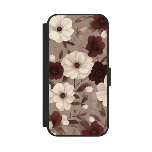 Apple iPhone 16e NIVOflip Negative Flower Bordeaux White with AI
