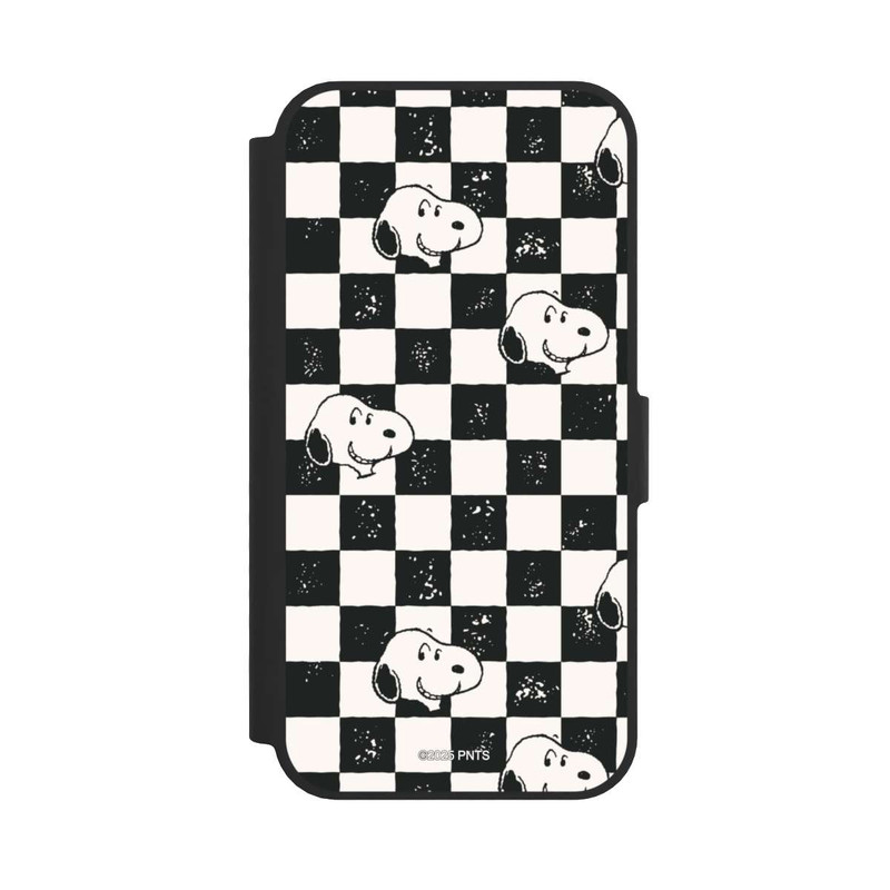 iPhone 16e NIVOflip Snoopy Heads Checked Pattern