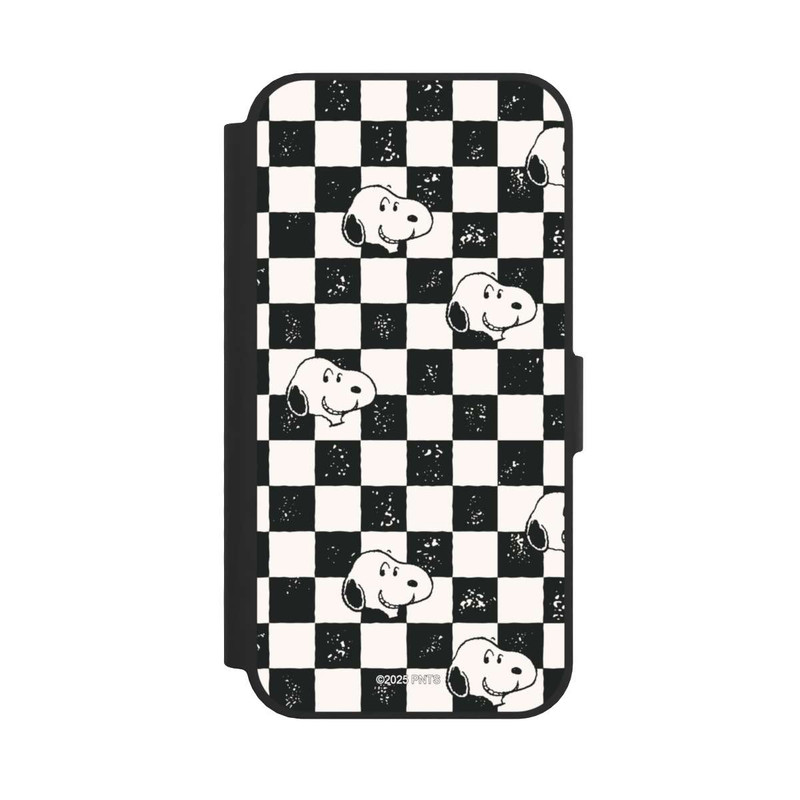 iPhone 16e NIVOflip Snoopy Heads Checked Pattern