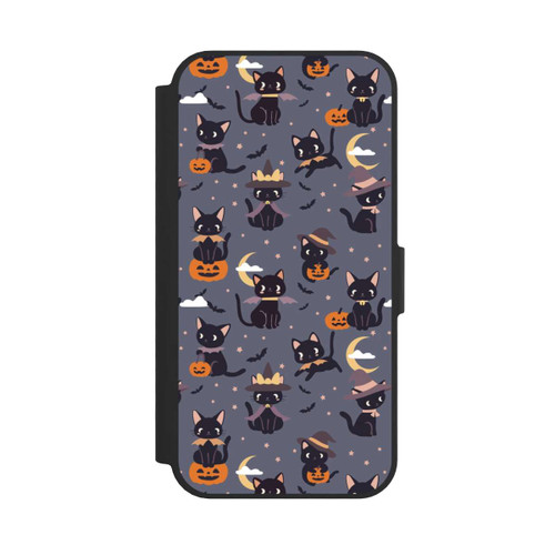 Apple iPhone 16e NIVOflip Cute Halloween Witch Cats and Pumpkins