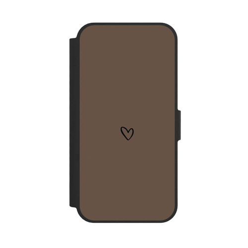 Apple iPhone 16e NIVOflip Herz Minimalistisch Braun