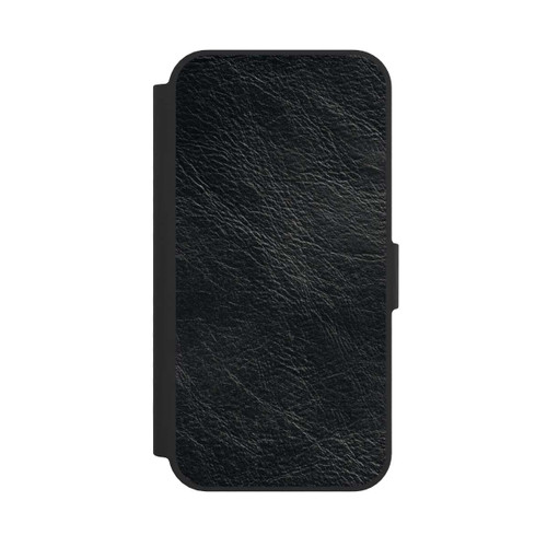 Apple iPhone 16e NIVOflip Schwarzer Lederlook Hintergrund