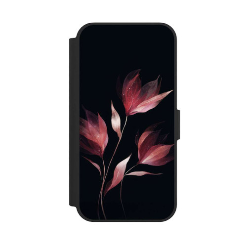 Apple iPhone 16e NIVOflip Burgunderrote Blume Negativ