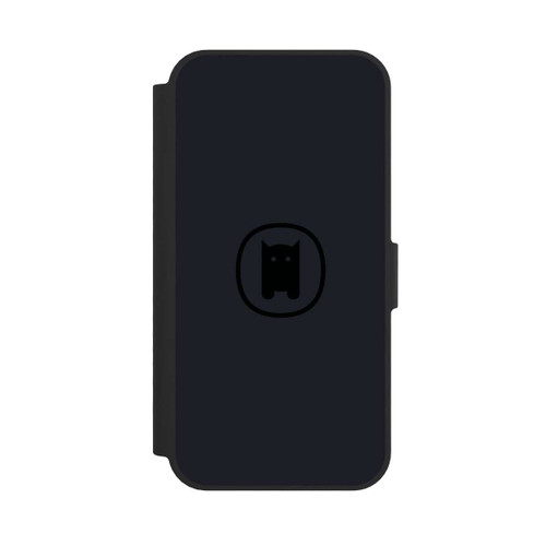 Apple iPhone 16e NIVOflip Nivocase Logo Gross Schwarz Grau 