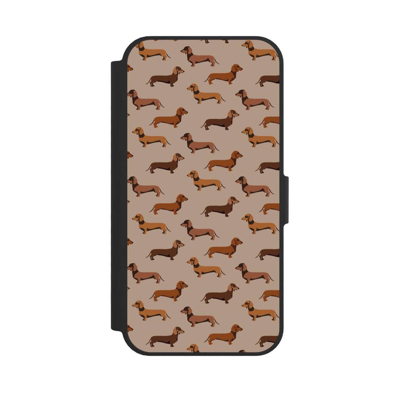 iPhone 16e NIVOflip Modèle Teckel Brun