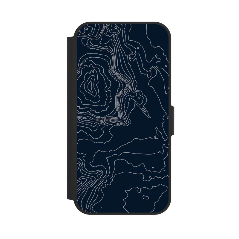 iPhone 16e NIVOflip Lignes de Contour de Montagne Sombres