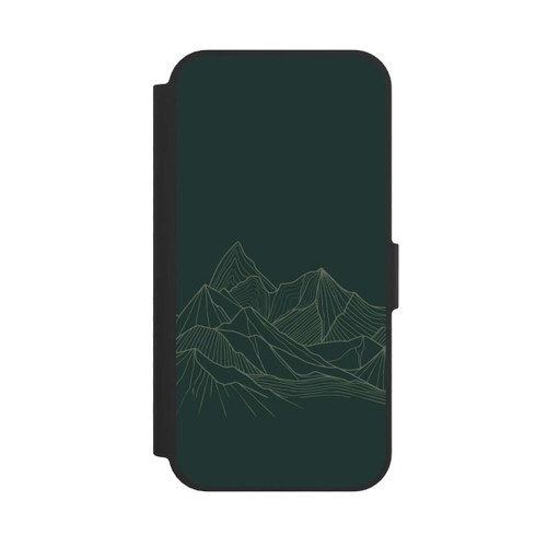Apple iPhone 16e NIVOflip Berg Line Art Grün
