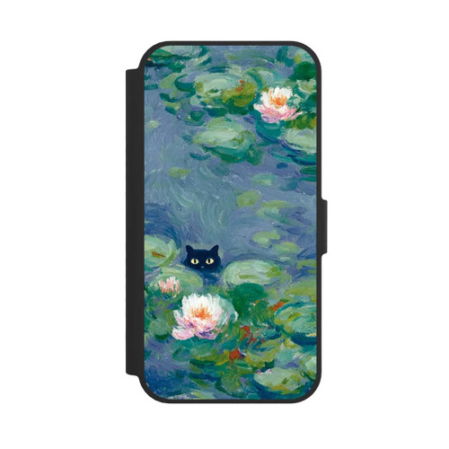 Apple iPhone 16e NIVOflip Katze im Teich Gemälde