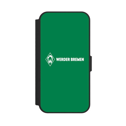 Apple iPhone 16e NIVOflip Werder Bremen Schriftzug Raute Grün